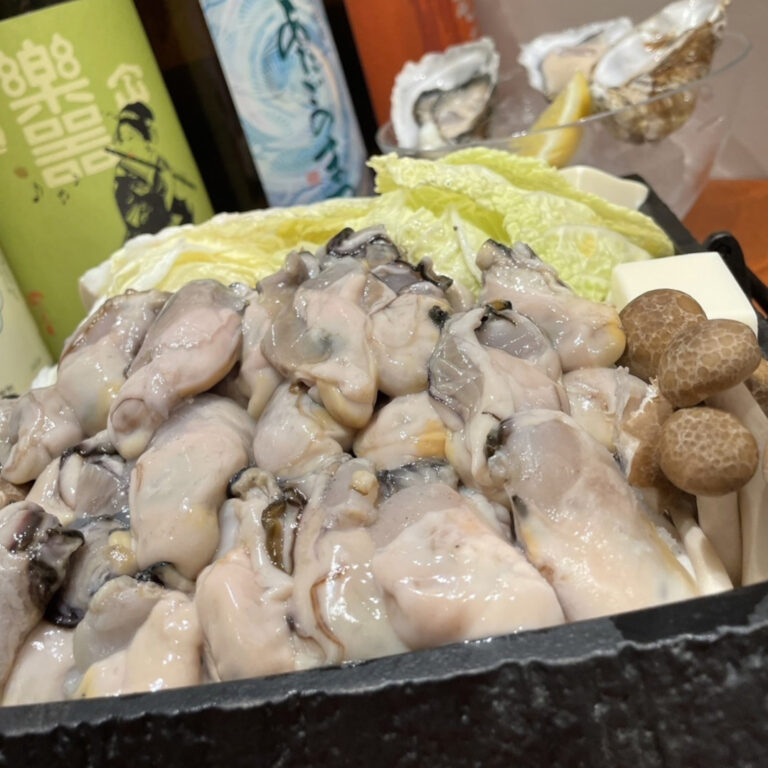 アツアツ牡蠣鍋コース！4,000円（税込）【全8種】＋1,500円（税込）で飲み放題付に変更可能。